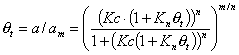 Generalized Langmuir (GL) equation with simplified Kiselev, i.e. lateral associative interactions (specific)